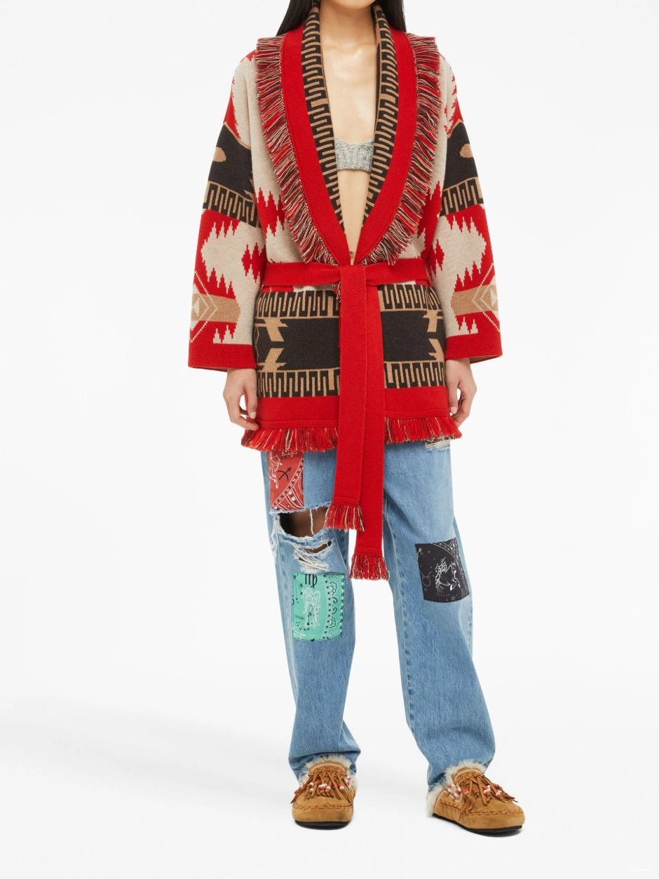 Affordable cashmere Icon Alanui cardigan jacquard Women 0821